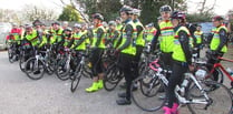 Spuds to go as 100 cyclists descend on a pub near Petersfield