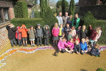 Petersfield pupils turn simple stones into a colourful Physic Garden show
