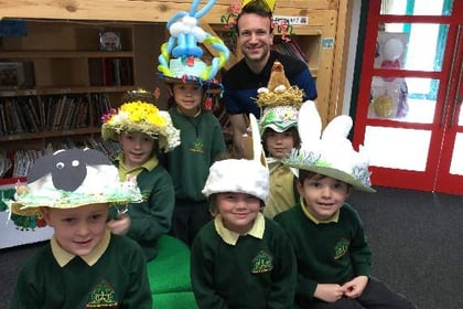 Petersfield infants school gets their bonnets eggs-actly right for Easter