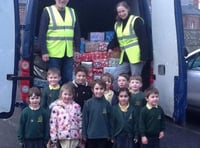 Pupils' shoe box aid