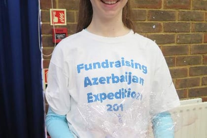 Azerbaijan-bound student sets out her stall at Liphook market