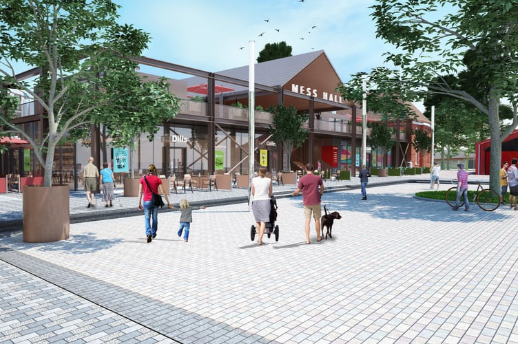 An artist’s impression of Whitehill & Bordon’s new town centre