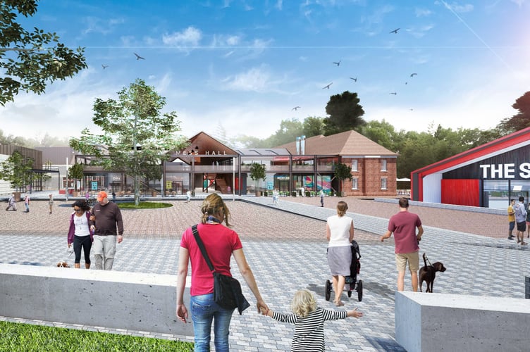 An artist’s impression of Whitehill & Bordon’s new town centre