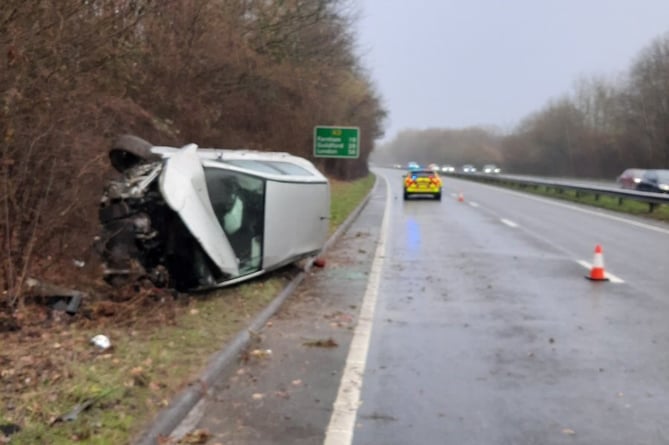 Crash on A3 between buriton and Petersfield December 23, 2022