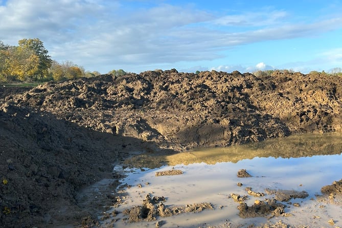 Destruction caused by Esso's contractors at Mr Rayner's farm