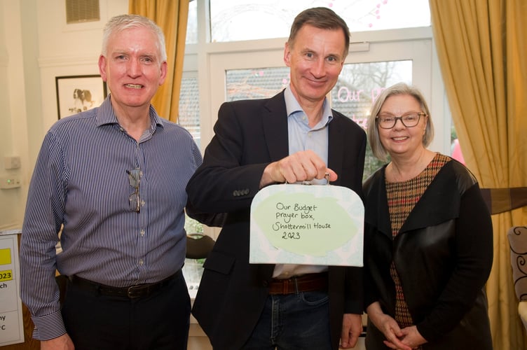 The Rt Hon Jeremy Hunt MP The Chancellor of the Exchequer during his visit to Shottermill House Care Home, Liphook Road, Haslemere, Surrey PICTURES BY STEVE PORTER