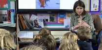 Mountain explorer Rebecca Stephens visits Froxfield Primary School