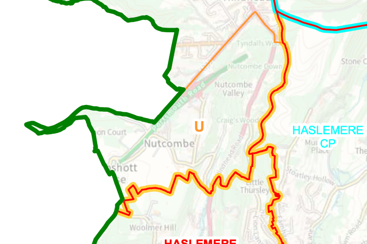 Nutcombe ward broadly covers  to the Nutcombe Valley between Bramshott Chase to the south west and Hindhead to the north east