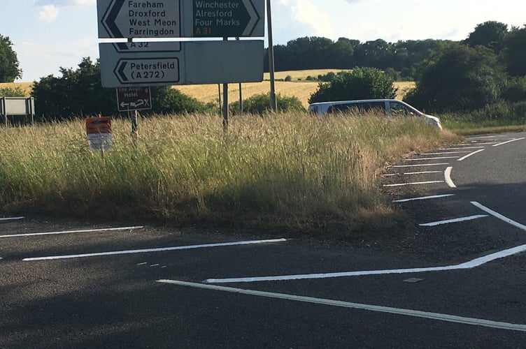 A31/A32 Chawton roundabout, June 22nd 2023.