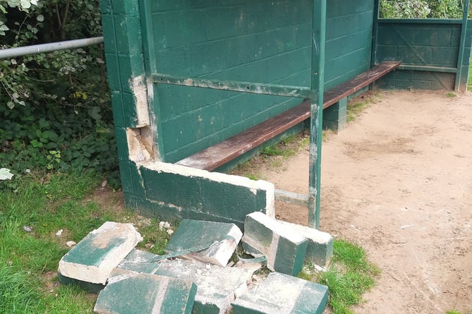 Dugout damage