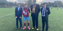 Bordon junior football team hold Remembrance service before cup tie