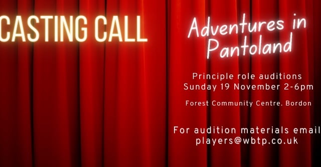 Fancy treating the boards in 2024 Bordon panto? Oh yes you do...