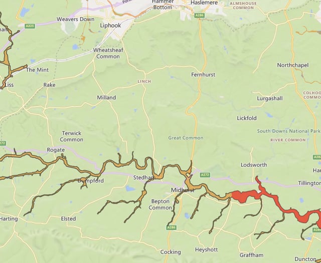 Flood warnings in place around Meon Valley, Liss and upper Rother