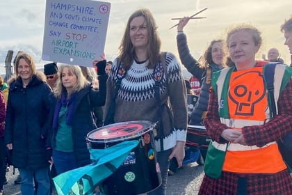 Petersfield and Liss locals join Greta for Farnborough Airport march