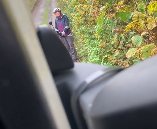 VIDEO: Watch standoff between lorry driver and cyclist in country lane