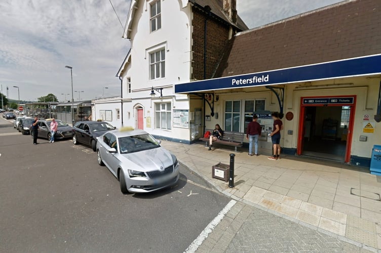 Petersfield Station forecourt: Hardly an inviting introduction to the South Downs as it stands – but set for transformation in coming years...