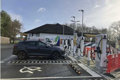 Electric car chargers built without permission at A3 Liphook services