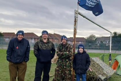 Hardy Petersfield quintet sleep rough for homeless military veterans