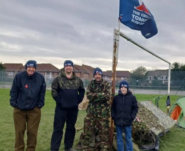 Hardy Petersfield quintet sleep rough for homeless military veterans