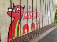 We're not loving it: Monstrous graffiti close to A3 McDonald's