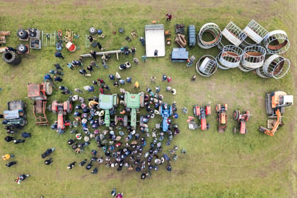 Drone footage of West Meon tractor auction is highly impressive