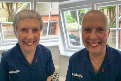 Grange midwife makes bald move to support Cancer Research