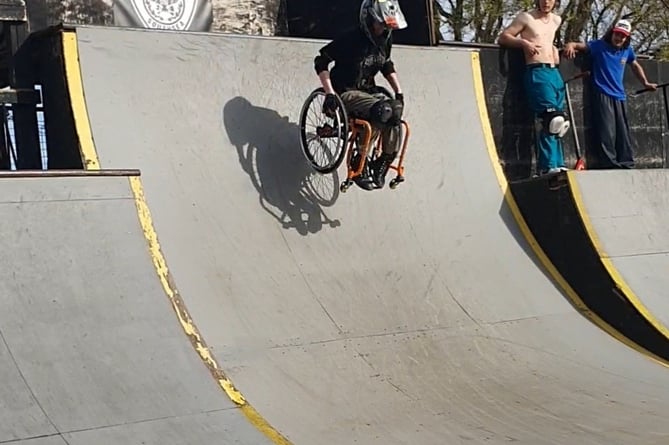 Sponsored wheelchair skate Petersfield