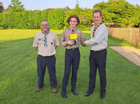 Royal recognition for scout member from Sheet