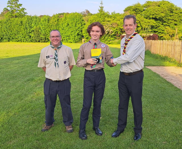 Royal recognition for scout member from Sheet