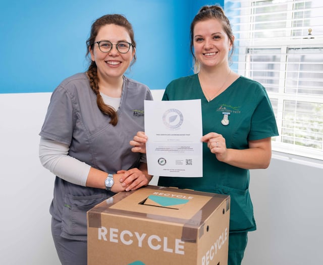 Vets win prizes as practice awarded green accolade