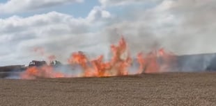 Fields of fire as crews battle blaze at Medstead farm