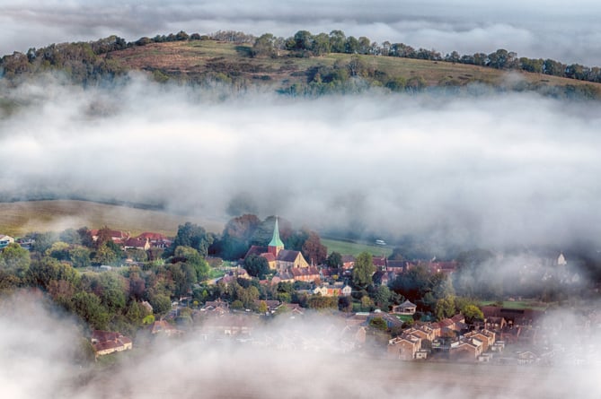 South Harting Mist South Downs Big Ladder