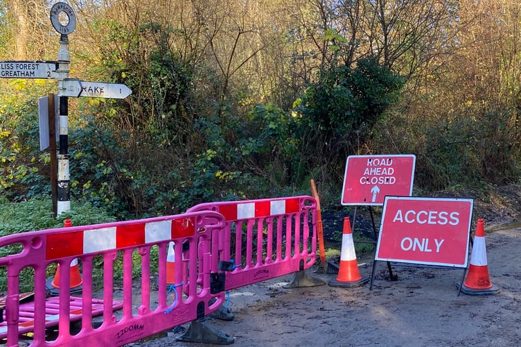 Reeds Lane Closure Liss Forest