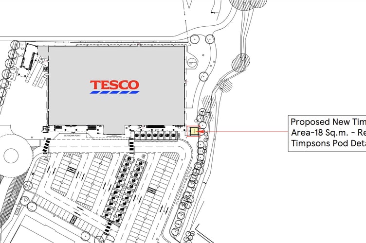 Tesco Timpson Pod site plan proposal 2025